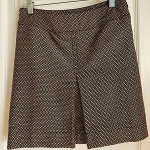 LOFT 00P brown, front-pleat skirt